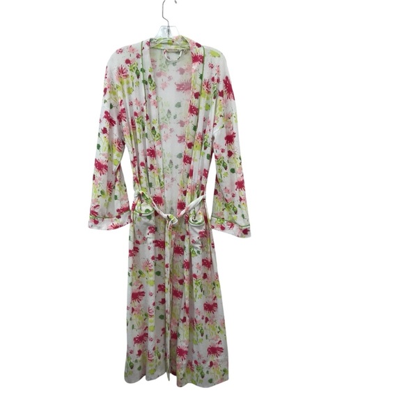 Soft Surroundings Floral Painterly Robe Medium with Tie and Pockets - Picture 4 of 4
